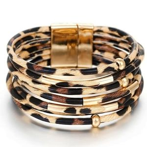 Leopard Print Wrap Bracelet